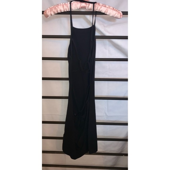 Black, open back mini dress - Picture 2 of 6